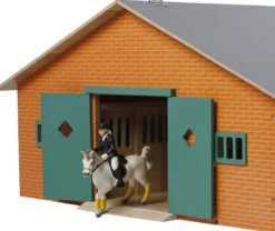 Häststall 7 st. stallboxar till Schleich hästar leksak Kids Globe 1:24