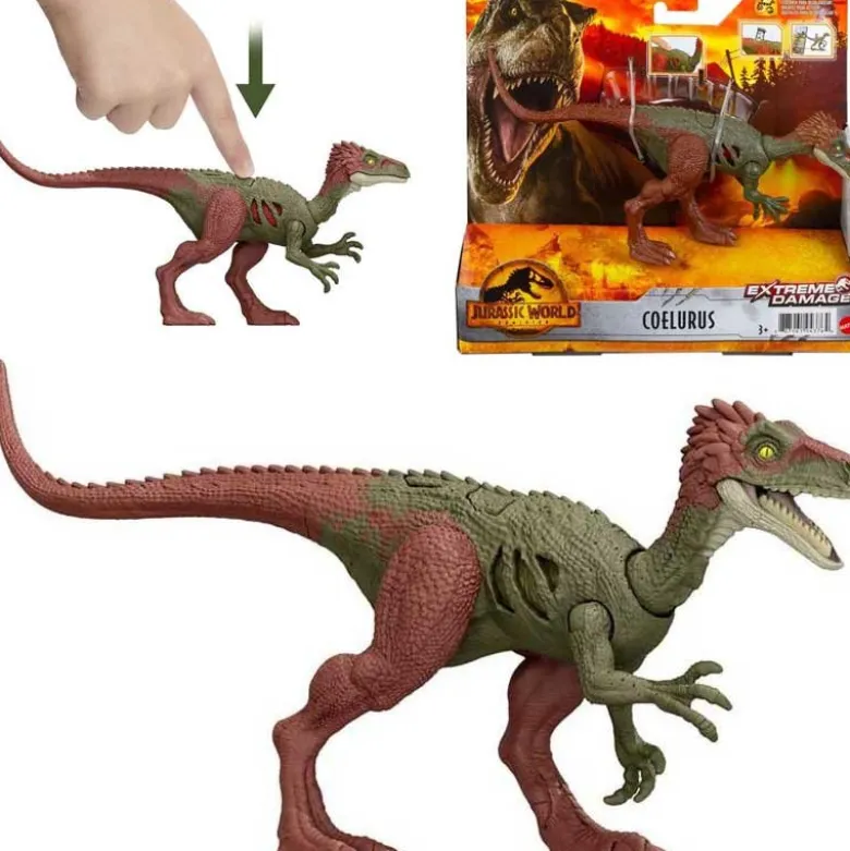 Jurassic World Coelurus Extreme Damage Dinosaurie rivsår GWN16