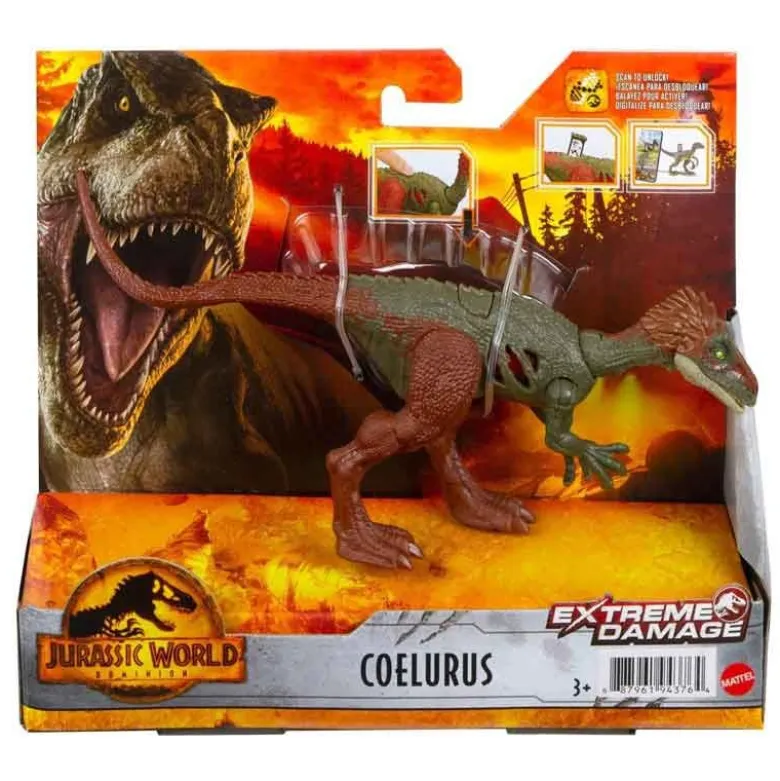 Jurassic World Coelurus Extreme Damage Dinosaurie rivsår GWN16