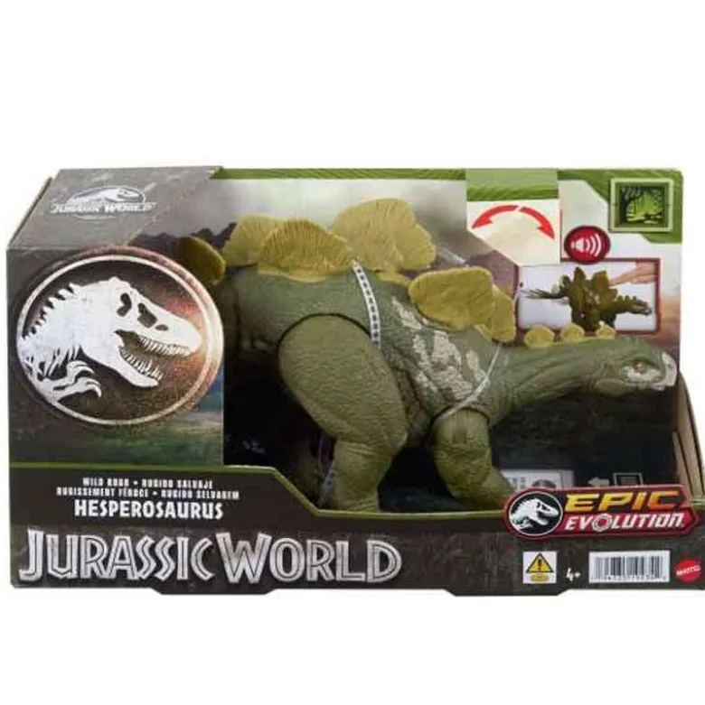 Jurassic World Hesperosaurus Dinosaurie Wild Roar Epic Evolution med ljud HTK69