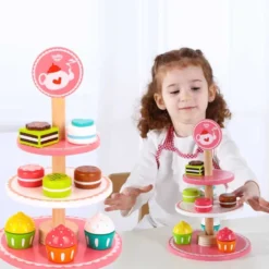Kakfat med 8 st. kakor i trä Tooky Toy