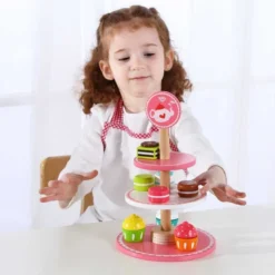 Kakfat med 8 st. kakor i trä Tooky Toy