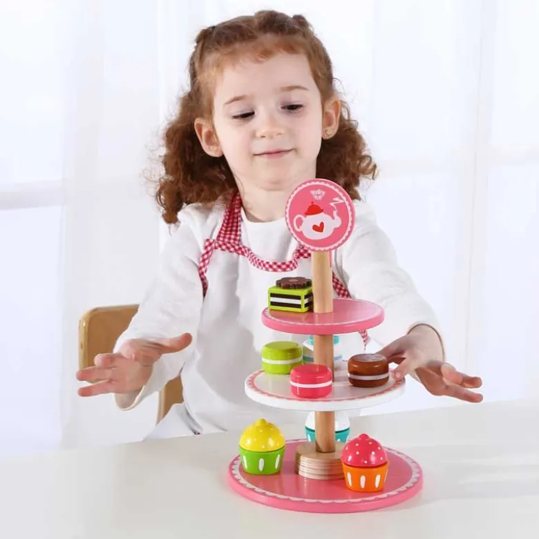 Kakfat med 8 st. kakor i trä Tooky Toy