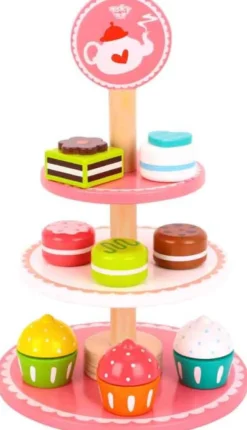 Kakfat med 8 st. kakor i trä Tooky Toy