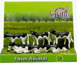 Kalvar av rasen Holstein leksaksdjur Kids Globe 1:32