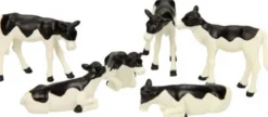 Kalvar av rasen Holstein leksaksdjur Kids Globe 1:32