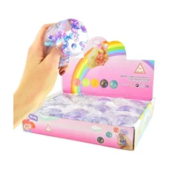Klämboll Sticky med pärlor 6 cm