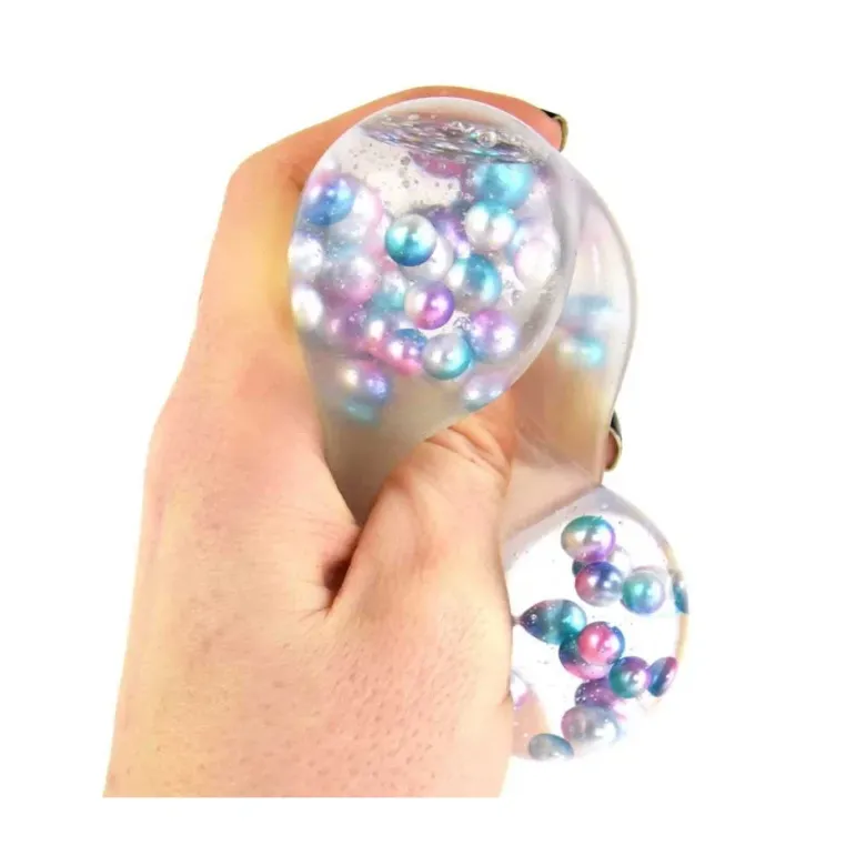 Klämboll Sticky med pärlor 6 cm