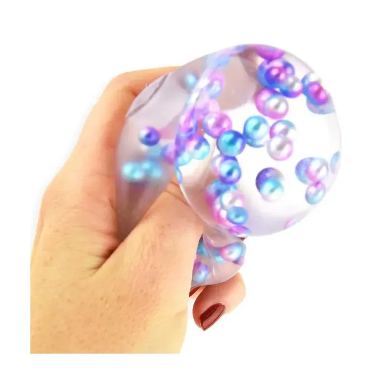 Klämboll Sticky med pärlor 6 cm
