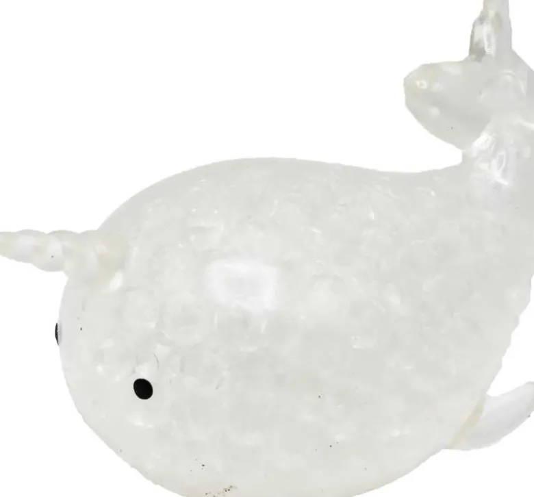 Klämdjur Squeeze Beaded Narval Squishy 11 cm