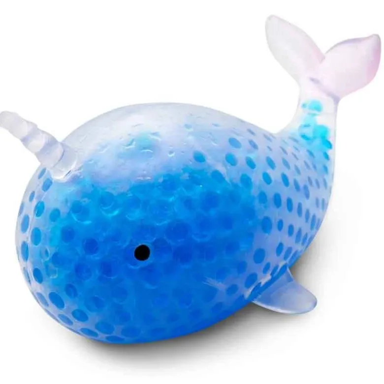 Klämdjur Squeeze Beaded Narval Squishy 11 cm