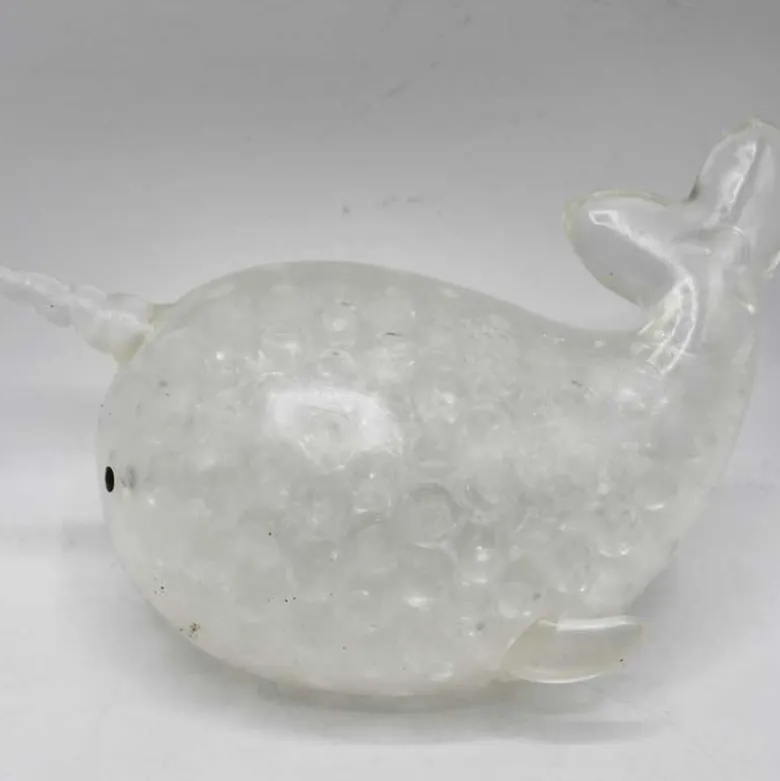 Klämdjur Squeeze Beaded Narval Squishy 11 cm