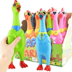Klämkyckling med ljud - Squeeze Chicken 32 cm