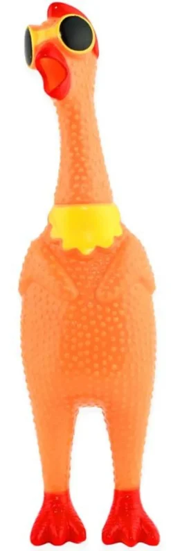 Klämkyckling med ljud - Squeeze Chicken 32 cm