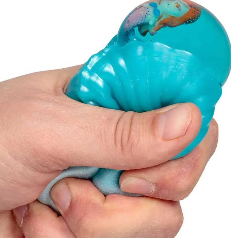 Klämsnäcka Fidget Toy med sjöjungfru 9 cm