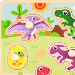 Knoppussel med figursågade dinosaurier Tooky Toy