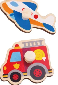 Knoppussel med figursågade fordon Tooky Toy