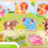 Knoppussel med figursågade vilda djur Tooky Toy
