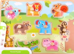Knoppussel med figursågade vilda djur Tooky Toy