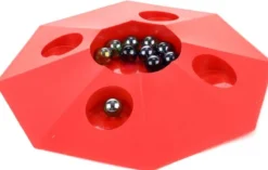 Kulplatta med spelkulor