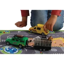 Lekmatta med LED Trafikljus till leksaksbilar Kids Globe