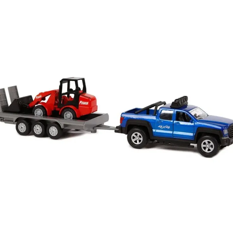 Leksaksbil SUV med trailer ljud och lampor Kids Globe 1:24