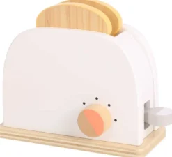 Leksaksbrödrost trä med brödskivor, pålägg Tooky Toy