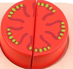 Leksaksmat delbara grönsaker i trä med skärbräda Tooky Toy