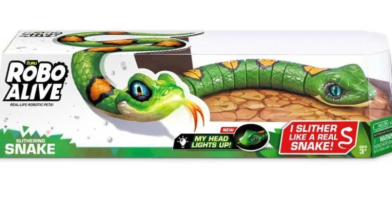 Leksaksorm Grön med ljus Robotorm Zuru Robo Alive
