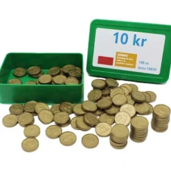 Leksakspengar 10 kr mynt 100 st
