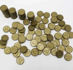 Leksakspengar 10 kr mynt 100 st