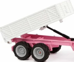 Leksakstraktor rosa med ljud, ljus och med tippsläp Kids Globe