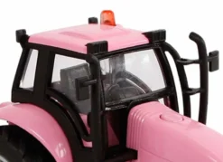 Leksakstraktor rosa med ljud, ljus och med tippsläp Kids Globe