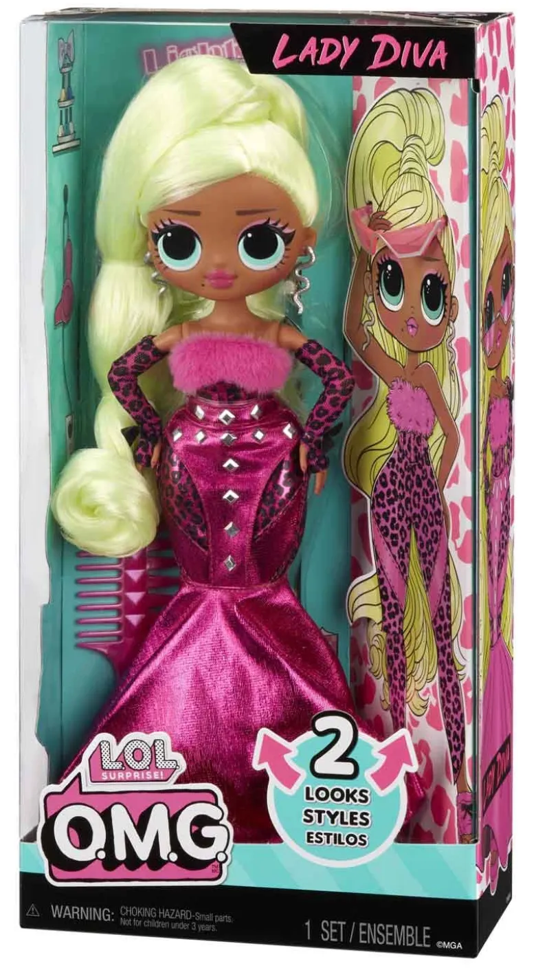 L.O.L. Surprise Lady Diva OMG House of Surprises Docka S4 25 cm