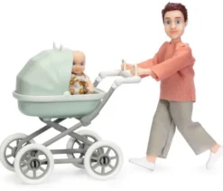 Lundby Docka med bebis och barnvagn