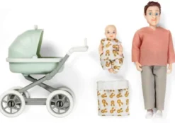 Lundby Docka med bebis och barnvagn