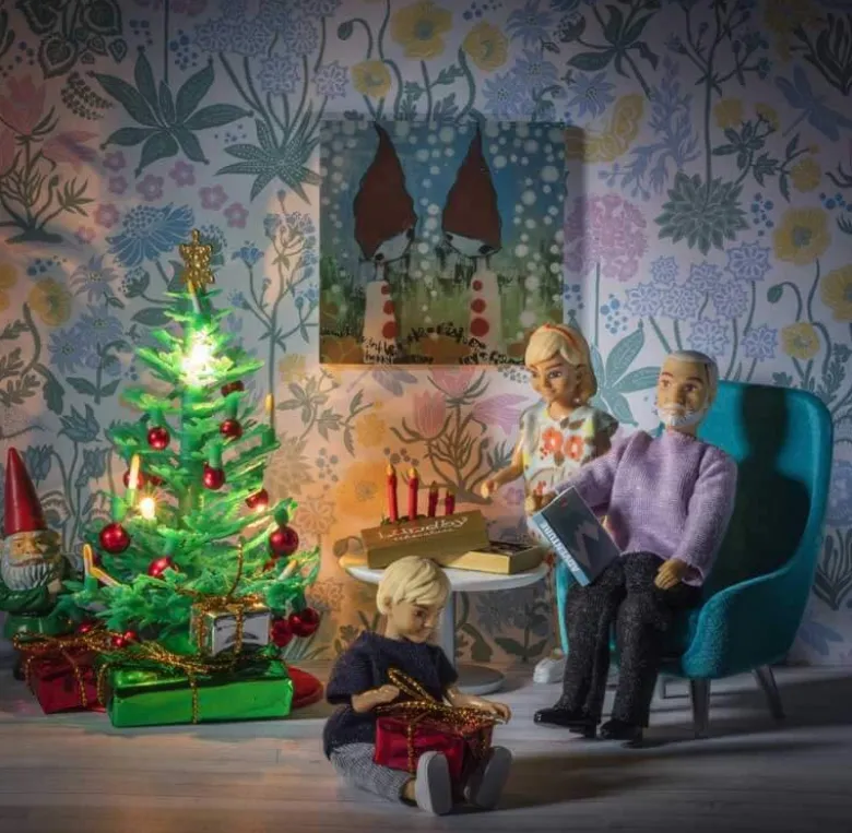 Lundby Julgransset med Tomte Batteridrivet