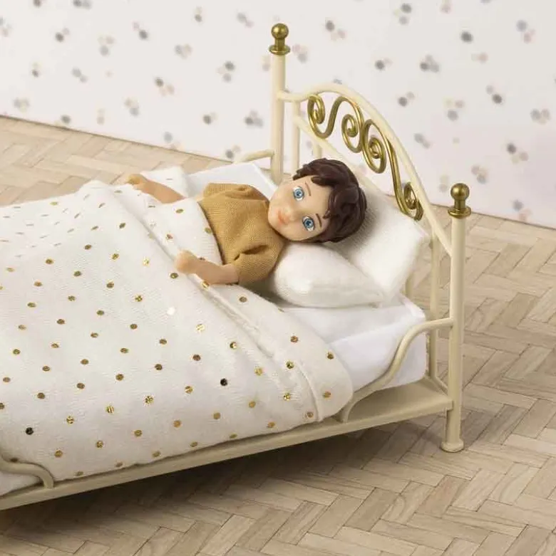 Lundby Mässingsäng Dockhus säng