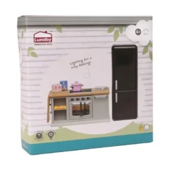 Lundby Spis och Kylskåp Set grå och svart