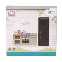 Lundby Spis och Kylskåp Set grå och svart