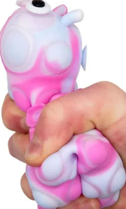 Lysande larv Push Pop suction 3D Caterpillar med sugproppar, Pop It och ljus
