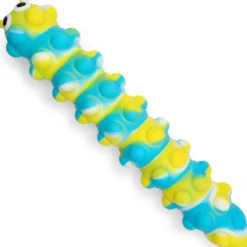 Lysande larv Push Pop suction 3D Caterpillar med sugproppar, Pop It och ljus
