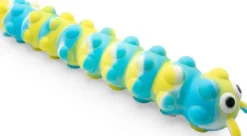 Lysande larv Push Pop suction 3D Caterpillar med sugproppar, Pop It och ljus