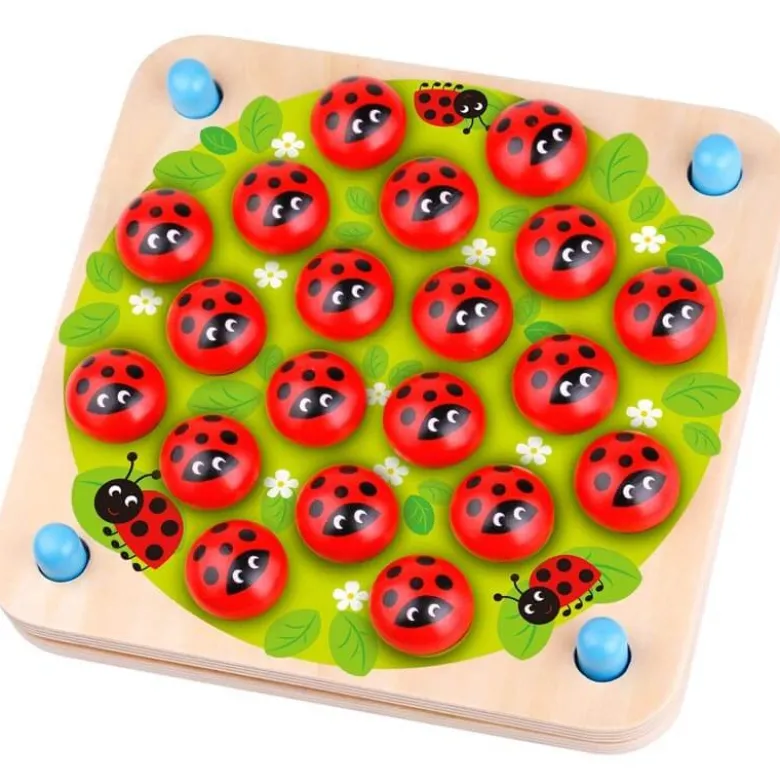 Memoryspel med nyckelpigor i trä Tooky Toy