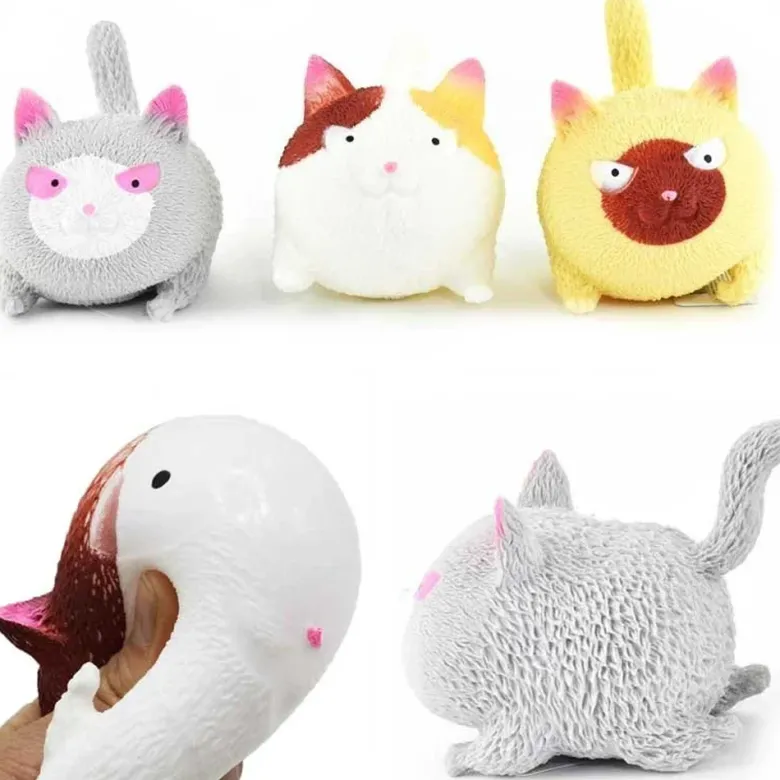 Mjuk katt Squeeze Stretchigt Klämdjur