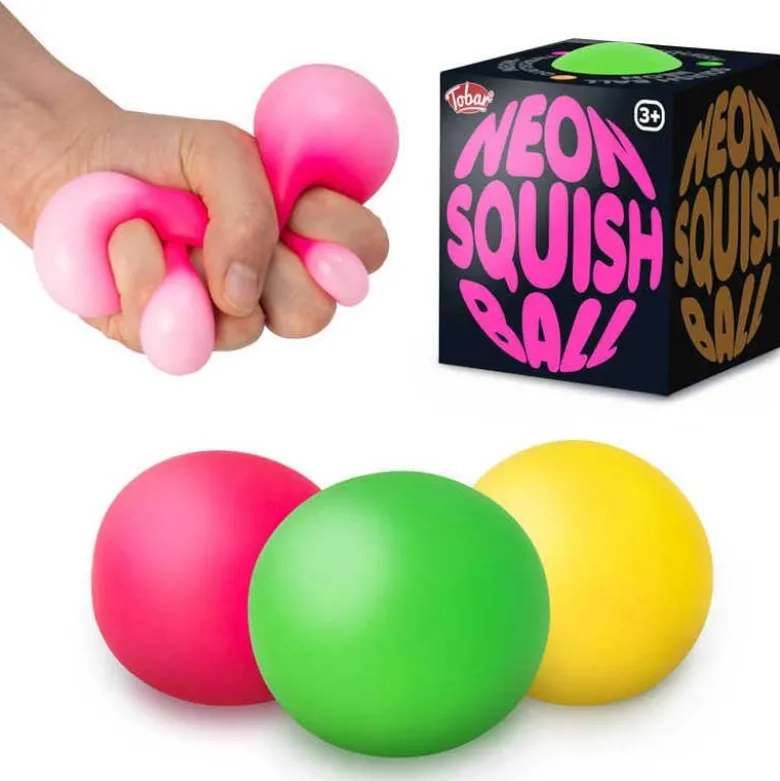 Neon Klämboll Squish Ball Tobar 7 cm