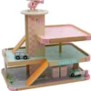 Parkeringsgarage Pastellfärger Woodi World Toy