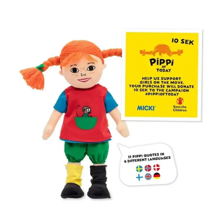 Pippi Taldocka Mjuk Tyg 40 cm