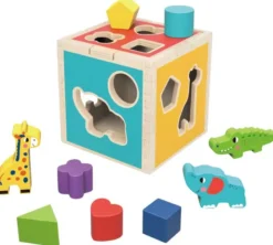 Plocklåda och Sorteringslåda i trä leksak Tooky Toy