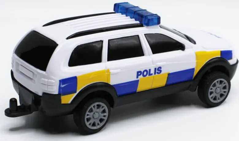 Polisbil Leksaksbil Pullback TEAMA - 1:32
